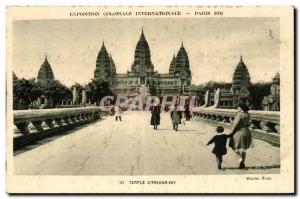 Old Postcard International Colonial Exposition Paris 1931 Temple of Angkor wat