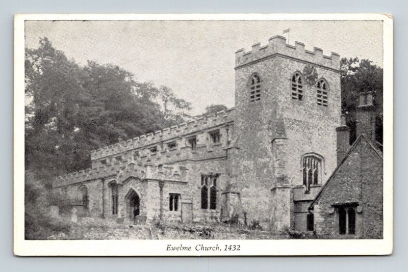 Ewelme Church 1432 WB Postcard UNP VTG Greetings Castle Clock Tower