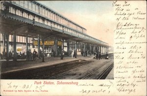 Johannesburg South Africa Train Station Depot c1905 Used Postcard