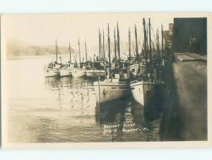 Pre-1962 rppc BOATS DOCKED Prince Rupert British Columbia BC W1007