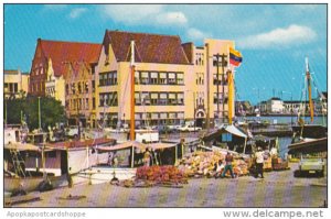 Curacao Custom House In Downtown Willemstad With Venezuelan Schooners