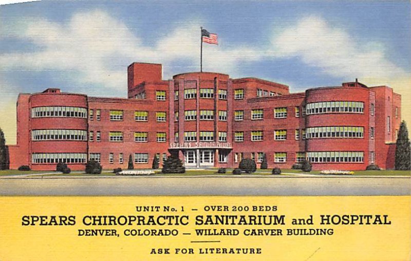 Spears Chiropractic Sanitarium and Hospital Denver, Colorado USA 1909 