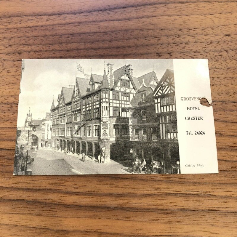 c1930 Postcard: Grosvenor Hotel – Chester, England – Tel. # 24024 - VINTAGE - PC