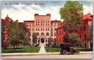 Saint Joseph's Hospital Saint Paul Minnesota MN Roadway Grounds View Postcard