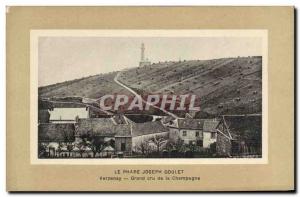 Old Postcard Lighthouse Verzenay Joseph Goulet Grand Cru Champagne