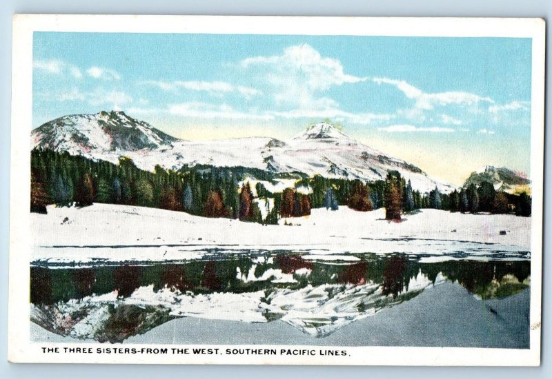 c1920's The Three Sisters From The West Southern Pacific Lines Railroad Postcard