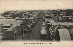 PC NEW ZEALAND, NEW PLYMOUTH FROM NEW POST OFFICE, Vintage Postcard (B41572)