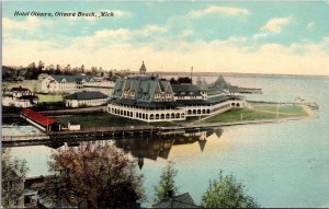 Postcard Overview of Hotel Ottawa in Ottawa Beach, Michigan