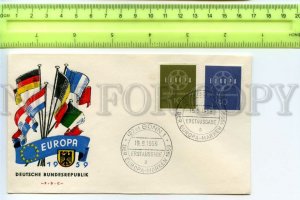 491223 Germany 1959 Europa Flags Europe Deutsche Bundesrepublik Old FDC Cover