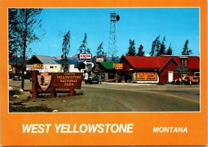 West Yellowstone Montana Postcard Exxon Ray's Guide Gifts