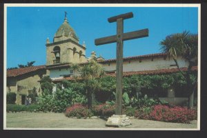 CA MONTEREY Carmel Mission Inner Quadrangle Father Juipero Serra Buried ~ Chrome