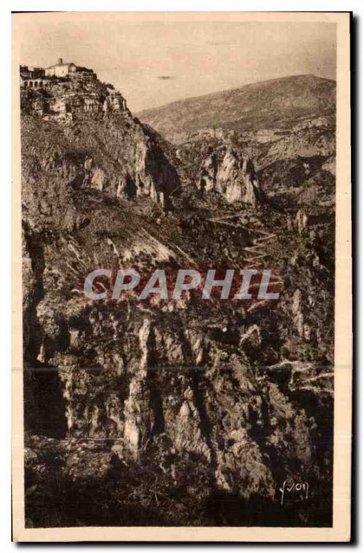 Postcard Old French Riviera Gorges du Loup the picturesque village of Gourdon...