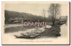 The Tour de Marne Old Postcard Bridge Chennevieres