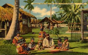 FL - Seminole Indians, Village in the Everglades