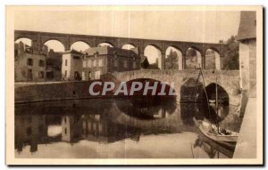 Old Postcard Dinan Old Bridge Rancc and Viadue Lanvallay