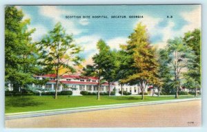 DECATUR, Georgia GA ~ SCOTTISH RITE HOSPITAL ca 1940s DeKalb County  Postcard