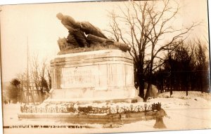 RPPC Monument of the Defenders, Verdun France Vintage Postcard J38