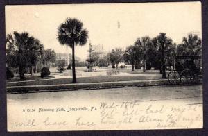 Jacksonville FL Hemming Park 1906 Postcard View