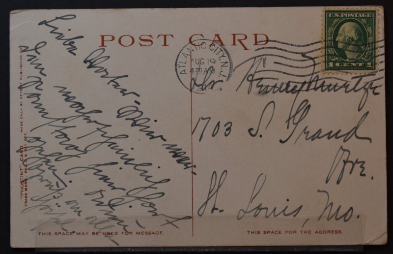 Atlantic City, NJ - Watching the Bathers - 1914