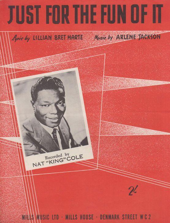 Just For The Fun Of It Nat King Cole 1950s Sheet Music