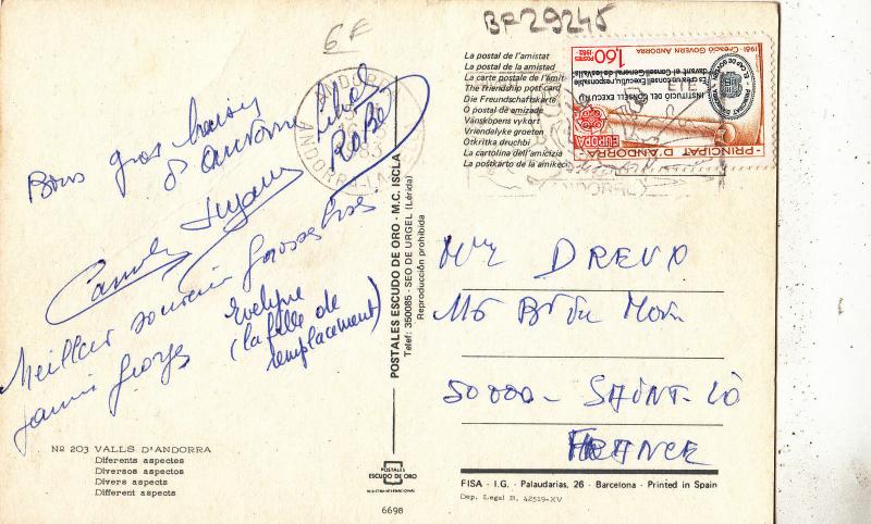 BF29245 multi views   andorra  front/back image