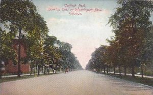 Illinois Chicago Garfield Park Looking East On Washington Boulevard 1909
