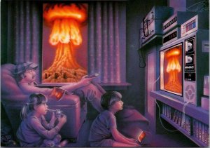 Humour Watching World War III On Pay TV Illustration Carl Chaplin