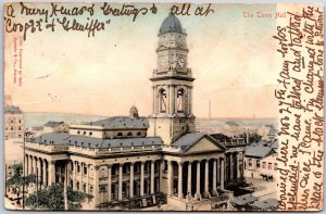 1910's The Town Hall Durham Heritage Building England Posted Postcard