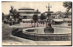 Postcard Old Vichy Square Republiqie Republic square