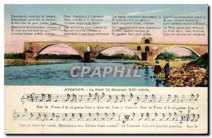 Old Postcard Avignon Bridge St Benezet