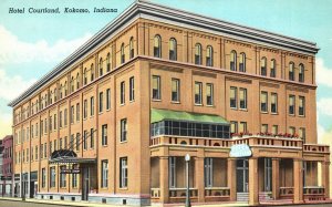 Vintage Postcard Hotel Courtland Building Kokomo Indiana IND By Curteich-Chicago