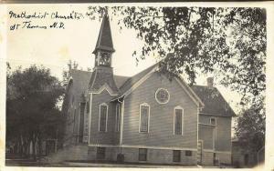 St Thomas ND Methodist Church Real Photo Postcard