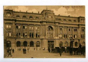 213896 BELGIUM BRUXELLES Main Post office Vintage postcard