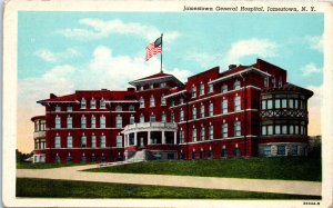 1920s Jamestown General Hospital Jamestown NY Postcard