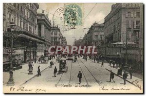 Old Postcard Marseille The cannebiere