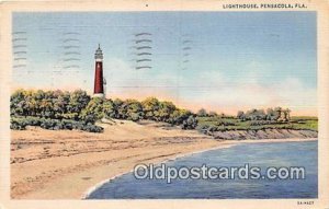 Lighthouse Pensacola, FL, USA 1945 light postal marking on front