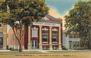 FREDONIA, New York NY   FREDONIA GRANGE NO 1  Chautauqua Co   ca1940's Postcard