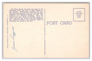 Washington D. C. White House At Night Postcard