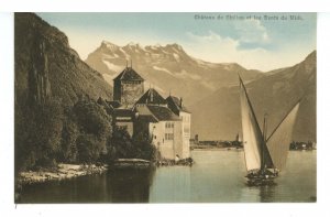 Switzerland - Veytaux. Chateau de Chillon on Lake Geneva