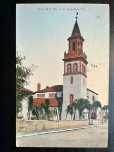 Vintage Postcard 1917 Grace M.E. Church St. Augustine Florida (FL)