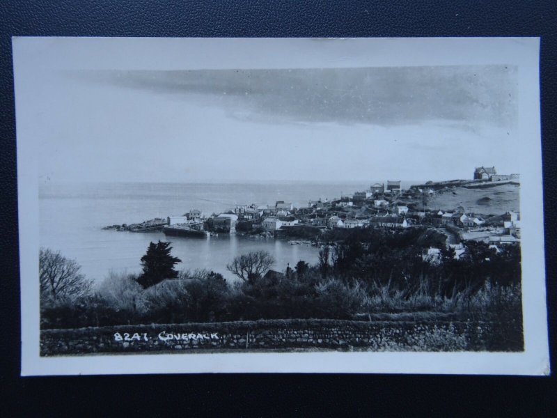 Cornwall COVERACK Village View shows The Lifeboat Station c1950's RP Postcard