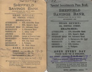1947 & 1948 2x Sheffield Building Society Old Saving Book s