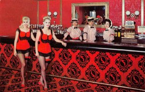 RED SLIPPER Cocktail Waitresses Holiday Inn Springfield, MO 60s Vintage Postcard