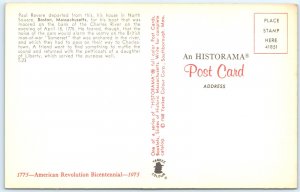 1976 Bicentennial Boston MA Paul Revere Costume History Historama Chrome PC A299