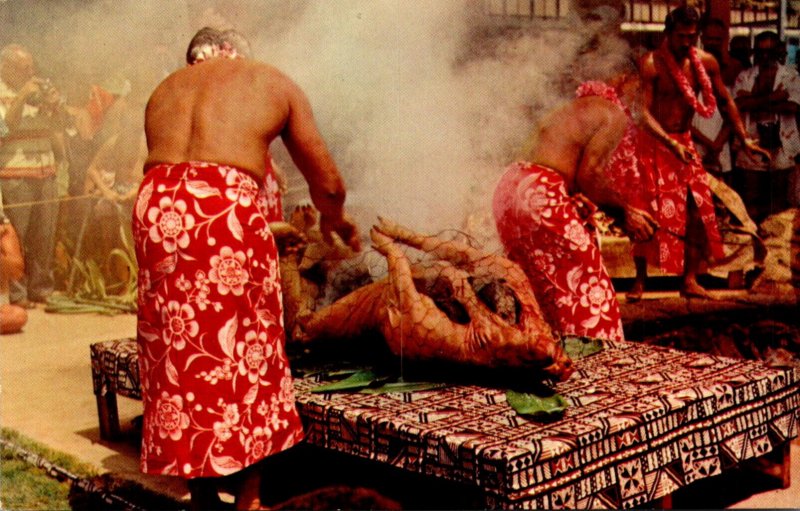 Hawaii Luau Scene The Luau Pig