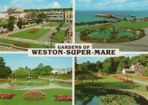 Somerset Postcard - Views of The Gardens of Weston-Super-Mare  RR8499