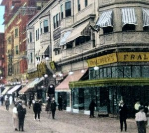 Atlantic City Postcard Boardwalk Fralinger's Salt Water Taffy New Jersey 1919 NJ