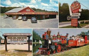 1950s Miniature Railroad Highland Orchards Scituate Rhode Island postcard 401