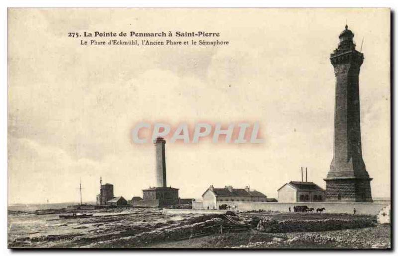 Postcard Old Pointe Penmarch in St. Peter's lighthouse & # & # 39Ancien 39Eck...