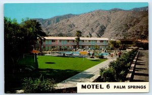 PALM SPRINGS, CA California ~ Roadside MOTEL 6 Curt Teich c1960s Postcard